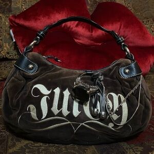 Juicy Couture Vintage Brown Handbag with Ring Keychain